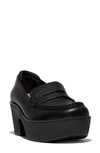 Fitflop Pilar Platform Loafer In All Black
