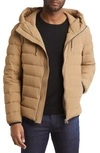 Mackage Jack Agile-360 Stretch Light Down Hooded Jacket In Camel