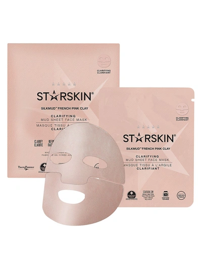 Starskin Silkmud Pink French Clay Purifying Liftaway Mud Sheet Mask