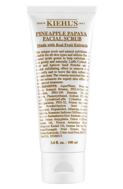 Kiehl's Since 1851 Ladies Pineapple Papaya Facial Scrub With Real Fruit Extracts 3.4 oz Skin Care 3700194704018 In White