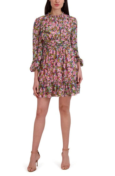 Julia Jordan Floral Mini Dress In Green