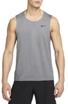 Nike Men's Ready Relaxed-fit Dri-fit Fitness Tank, Regular & Big & Tall In Smoke Grey,htr,(black)