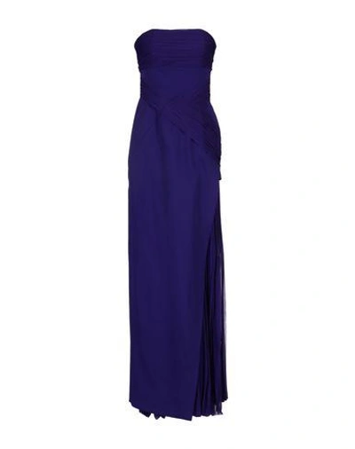 J Mendel Long Dress In Dark Purple