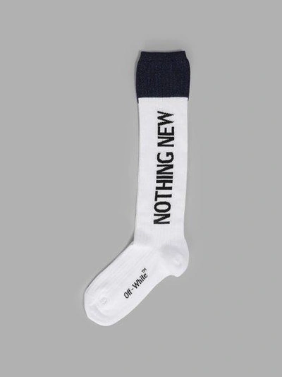 Off-white Off White C/o Virgil Abloh Wome's White "nothing New" Medium Socks