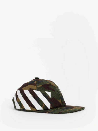 Off-white Off White C/o Virgil Abloh Green Camouflage Diag Cap