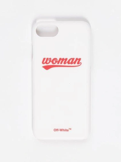 Off-white Off White C/o Virgil Abloh Women's White Case With Red Print