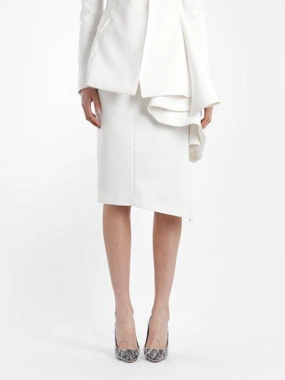 Off-white Off White C/o Virgil Abloh Women's White Longuette Skirt With Split