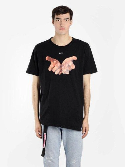 Off-white Off White C/o Virgil Abloh Men's Black Square Hands Spliced Tee