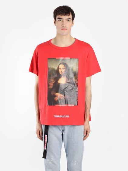 off white mona lisa tee red