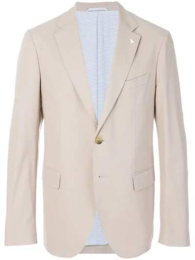 Gant By Michael Bastian Classic Two Buttoned Jacket In Neutrals