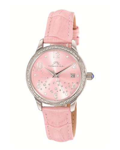 Porsamo Bleu Ruby Quartz Pink Dial Ladies Watch 1142brul In Pink / Ruby / Silver