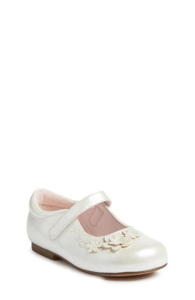 Nina Kids' Elodee Mary Jane In White Shimmer