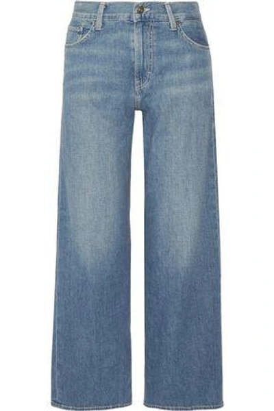 Vince Woman High-rise Wide-leg Jeans Mid Denim