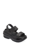 Crocs Classic Mega Crush Water Resistant Platform Sandal In Black