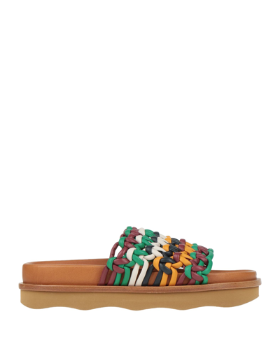 Chloé Woman Sandals Green Size 7 Leather