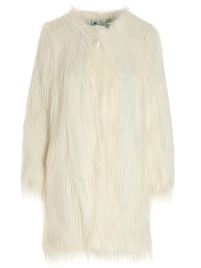 Alabama Muse 'kate' Faux Fur Coat In White