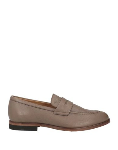 Tod's Man Loafers Khaki Size 7 Soft Leather In Beige