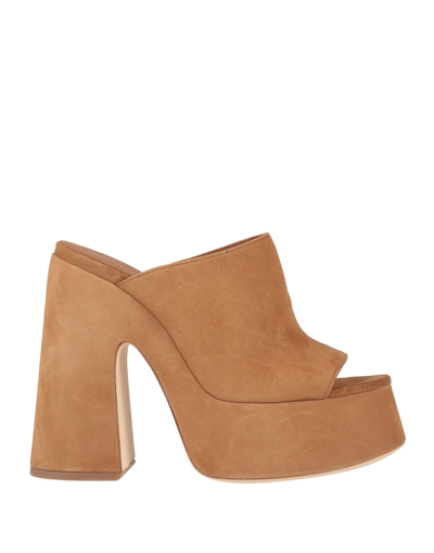 Vic Matie Vic Matiē Woman Sandals Camel Size 8 Leather In Brown