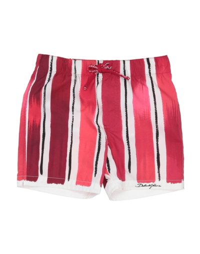Dolce & Gabbana Kids'  Newborn Boy Swim Trunks Red Size 3 Polyester