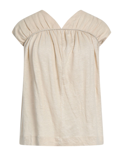 Alpha Studio Tops In Beige