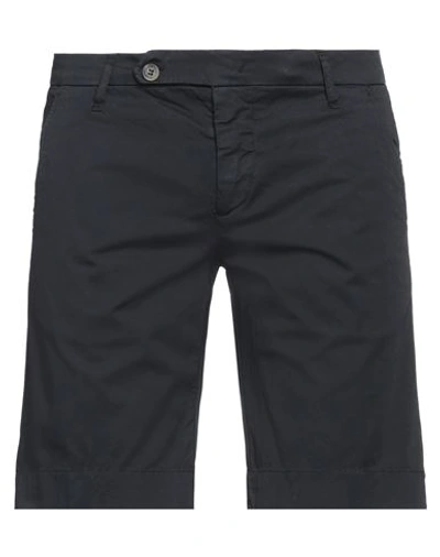 Entre Amis Man Shorts & Bermuda Shorts Navy Size 36 Cotton, Elastane In Navy Blue