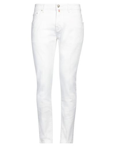 Jacob Cohёn Man Denim Pants White Size 30 Cotton, Elastane, Polyester In White