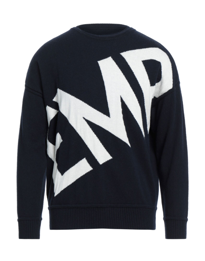 Emporio Armani Sweaters In Navy Blue