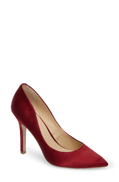 Charles By Charles David Maxx Pointy Toe Pump In Berry Satin