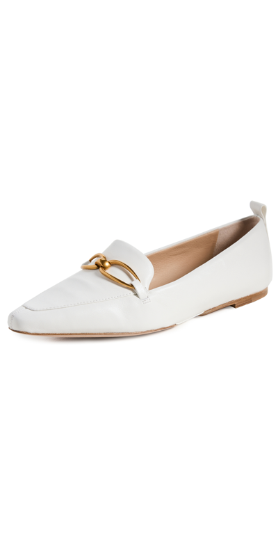 Veronica Beard Champlain Leather Chain Loafers In Coconut