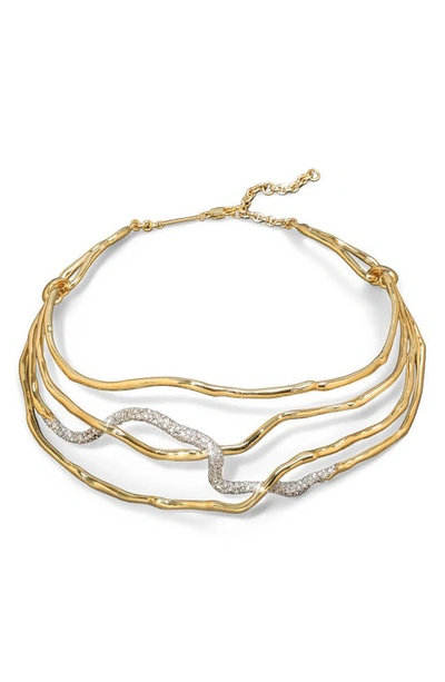 Alexis Bittar Solanales Orbit Choker Necklace In Gold