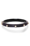 Alexis Bittar Crystal Studded Hinge Bracelet In Black