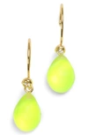 Alexis Bittar Teardrop Earrings In Neon Yellow