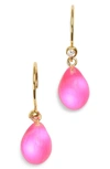 Alexis Bittar Teardrop Earrings In Neon Pink