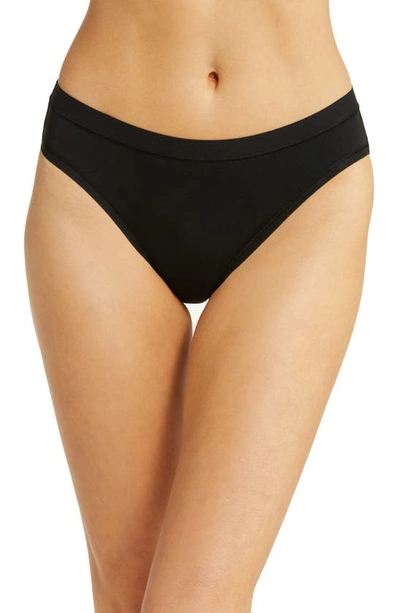 Wacoal Understated Stretch Cotton Bikini Briefs In Black