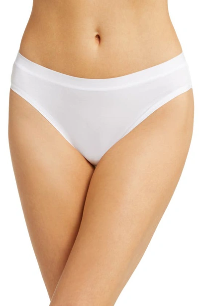 Wacoal Understated Stretch Cotton Bikini Briefs In White