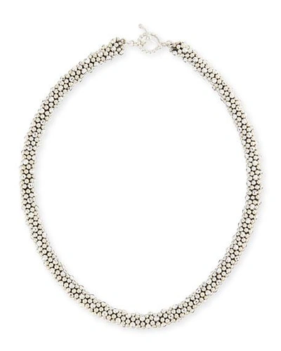 Meredith Frederick Irina Faceted Sterling Silver Bead Necklace In Multi