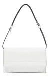 Proenza Schouler White Label Small Accordian Flap Leather Shoulder Bag In Optic White