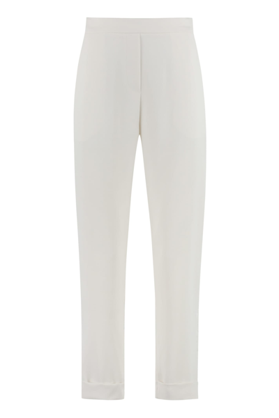P.a.r.o.s.h High-waist Crêpe Trousers In White