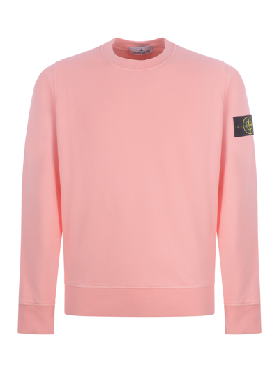 Stone Island Felpa  In Rosa