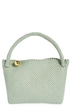 Bottega Veneta Cate Intrecciato-leather Shoulder Bag In 3401 New Sauge-m Brass