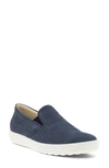 Ecco Soft 7 Water Resistant Slip-on Sneaker In Marine/ Powder