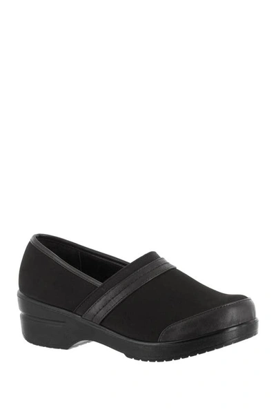 Easy Street Origin Comfort Slip-on Clog In Black Smooth