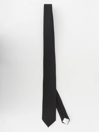 Lardini Black Wool Tie