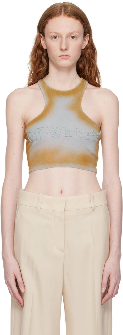 Off-white Laundry Ribbed Rowing Top In Beige
