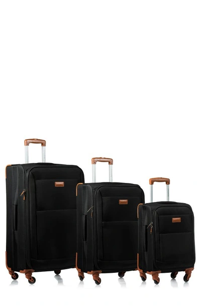 Champs Classic 3-piece Luggage Set In Black