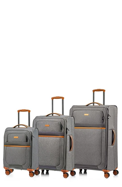 Champs Classic Ii Collection Luggage 3-piece Set In Grey