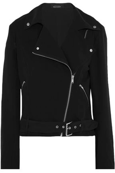 Kate Moss Equipment Woman Silk Biker Jacket Black