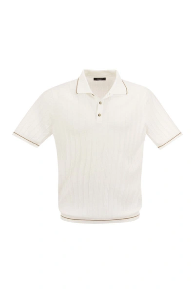 Peserico Cotton Polo Shirt In White