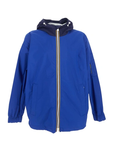 K-way Claudel 2.1 Amiable Silver Jacket In Blue