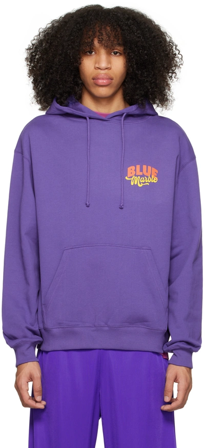Bluemarble Purple Flower Print Hoodie